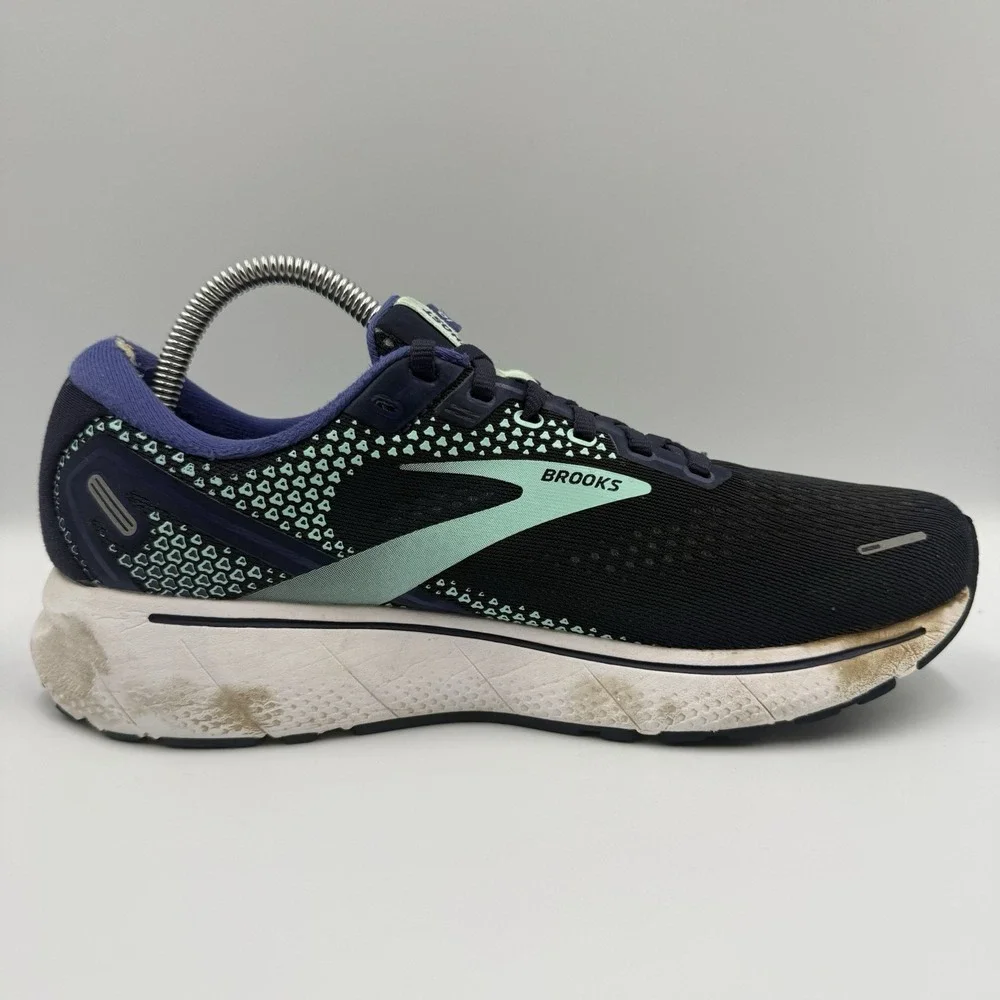 Brooks Ghost 14 Purple White Running Shoes Sneakers Women's Size 9 D 1203561D446